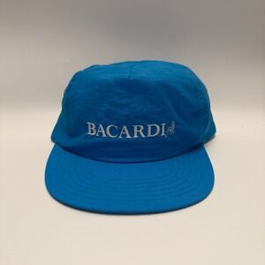 Bacardi Hat‎ Nylon Cap Blue Adjustable Snapback Lightweight
